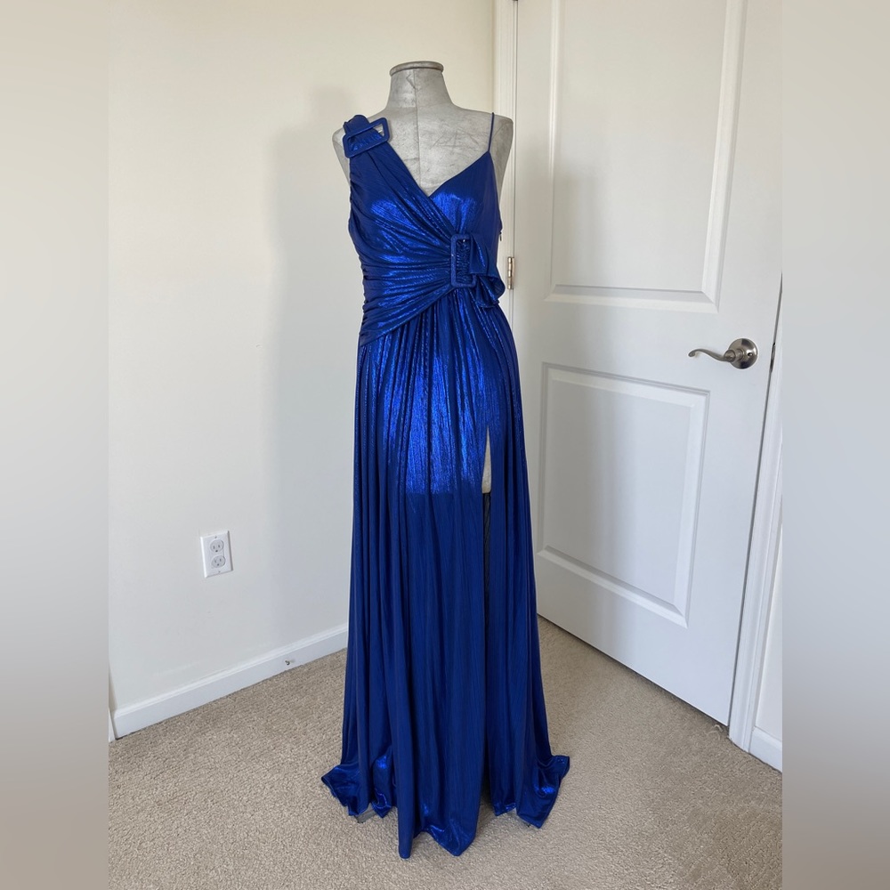 Retrofete "Natalie"Royal Blue metallic Gown